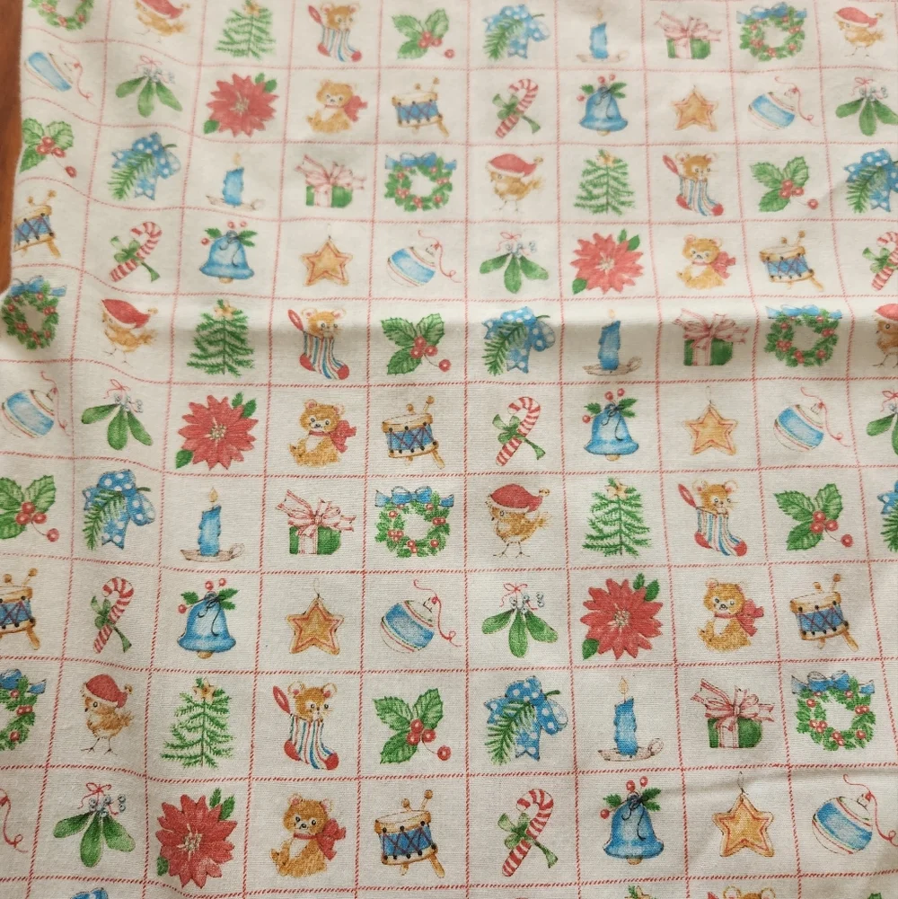 Vintage Christmas Fabric Table Runner